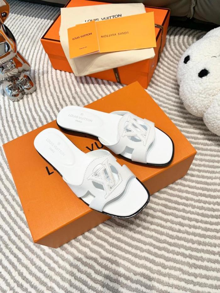Louis Vuitton LV Isola Flat Mule White