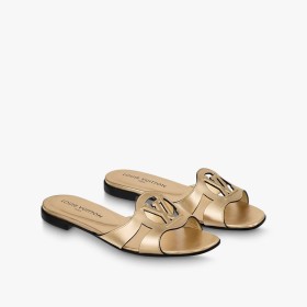 LOUIS VUITTON Isola Slide Slippers Women's Gold