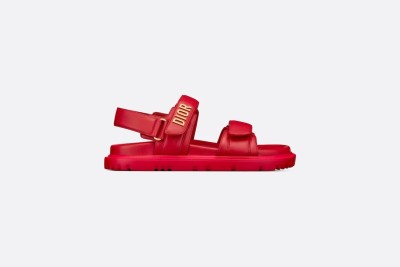 Dior DIORACT SANDAL Cherry Red Lambskin