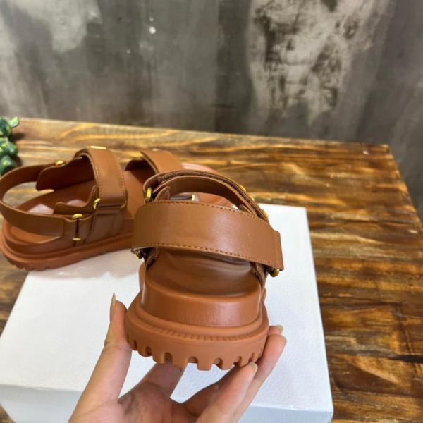 Dior DIORACT SANDAL Golden Saddle Lambskin Leather