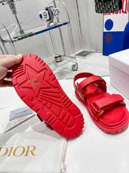 Dior DIORACT SANDAL Cherry Red Lambskin