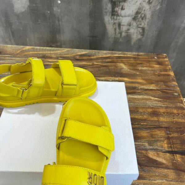 Dior DIORACT SANDAL Saffron Yellow Lambskin