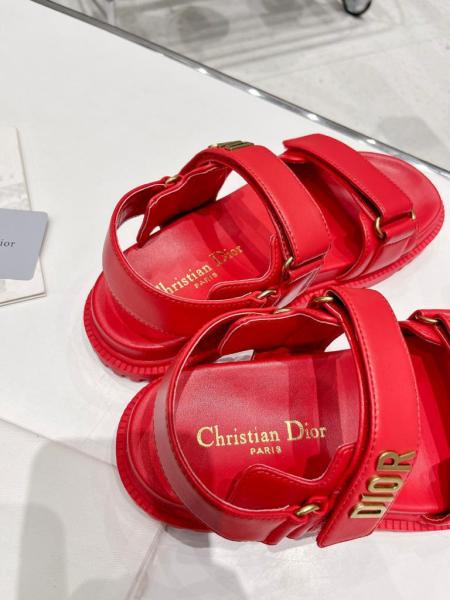 Dior DIORACT SANDAL Cherry Red Lambskin