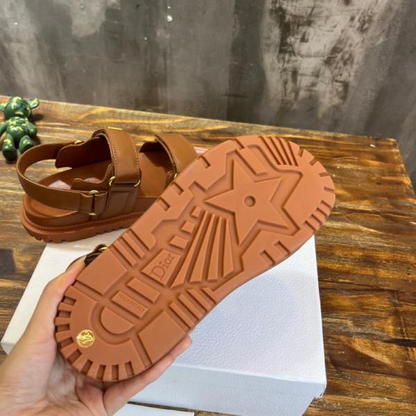 Dior DIORACT SANDAL Golden Saddle Lambskin Leather