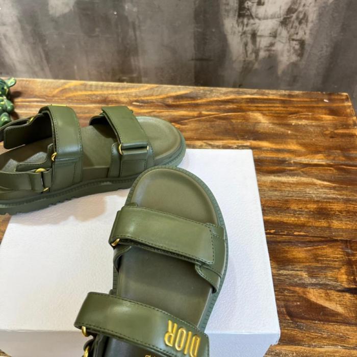 Dior DIORACT SANDAL Khaki Lambskin