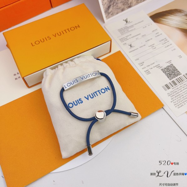 LOUIS VUITTON Space Metal Bracelet Unisex Blue
