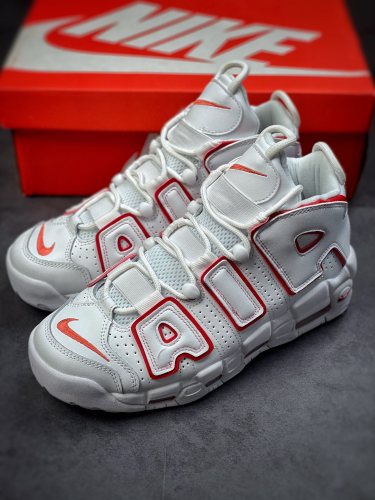 Nike Air More Uptempo White Varsity Red Outline (2018/2021)