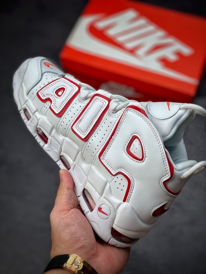Nike Air More Uptempo White Varsity Red Outline (2018/2021)