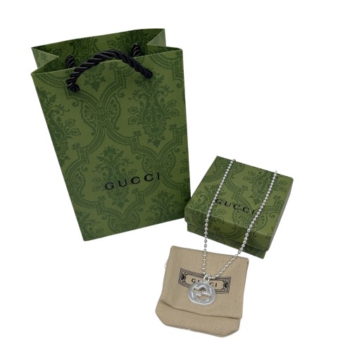 GUCCI Interlocking G Necklace In Silver