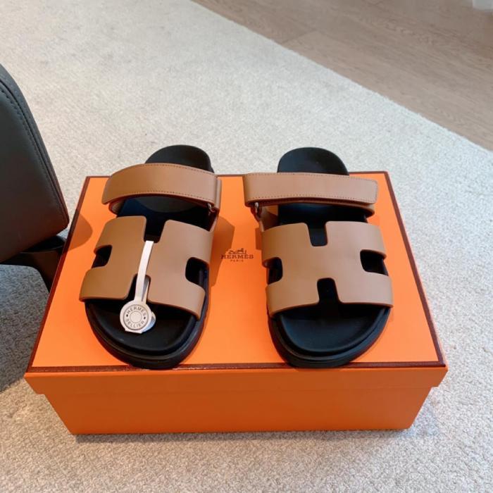 Hermes Chypre Sandal Naturel Black Smooth Calfskin Leather
