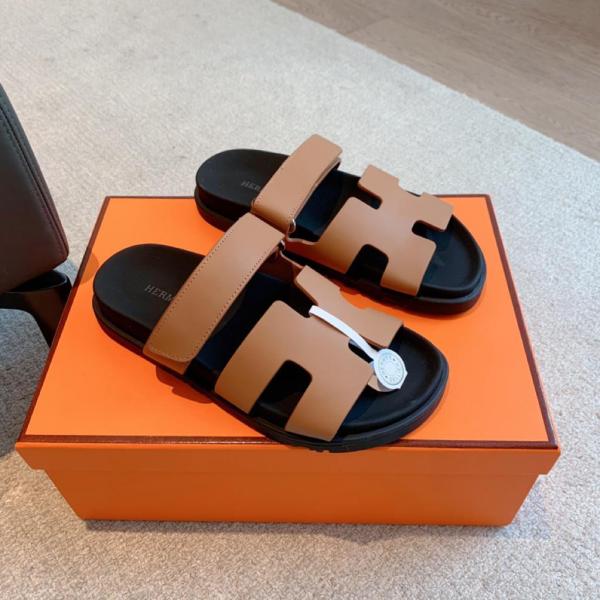 Hermes Chypre Sandal Naturel Black Smooth Calfskin Leather