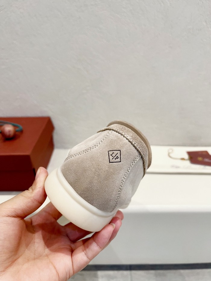 Loro Piana Summer Walk Loafers Men's Light Wood Smoke