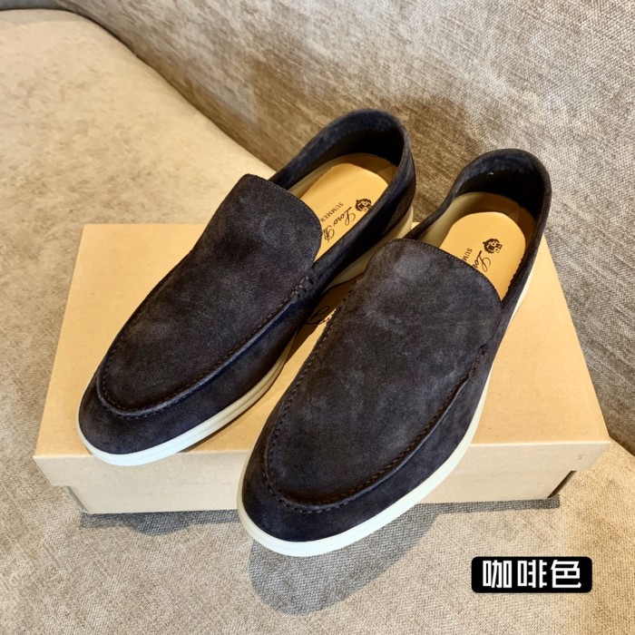 Loro Piana Brown suede Summer Walk loafer