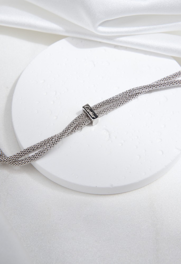 CARTIER PANTHÈRE 18K Gold Diamond Necklaces Unisex White Gold