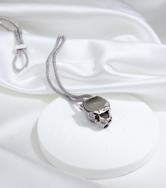 CARTIER PANTHÈRE 18K Gold Diamond Necklaces Unisex White Gold