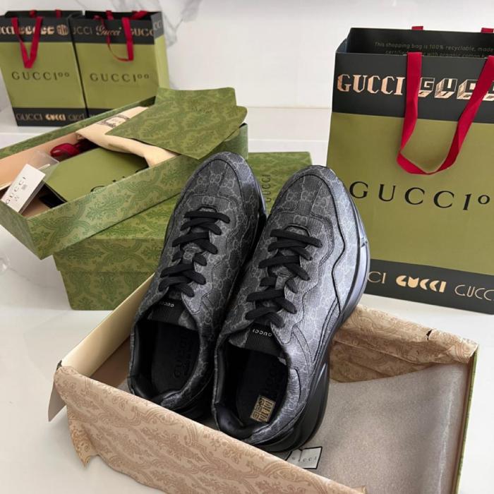 Gucci Rhyton Black GG Supreme Canvas