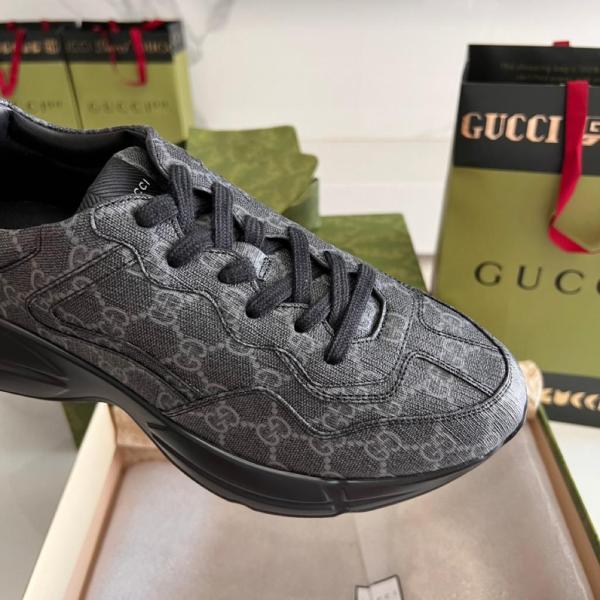 Gucci Rhyton Black GG Supreme Canvas