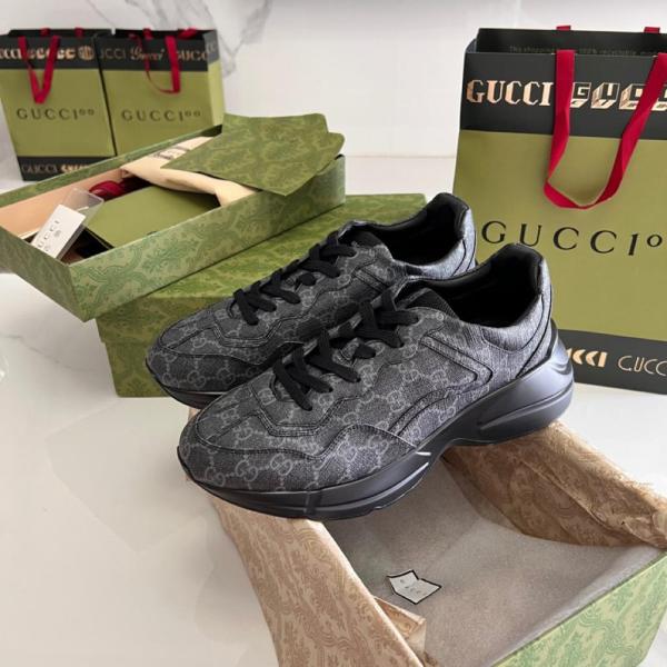 Gucci Rhyton Black GG Supreme Canvas