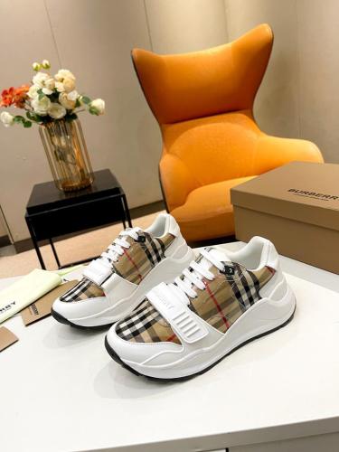 Burberry Check and Leather Sneaker White Clear Check