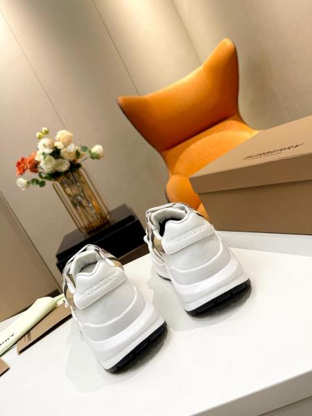 Burberry Check and Leather Sneaker White Clear Check