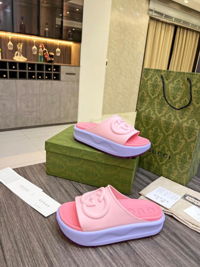 GUCCI Slide Sandals Candy Pink Women's