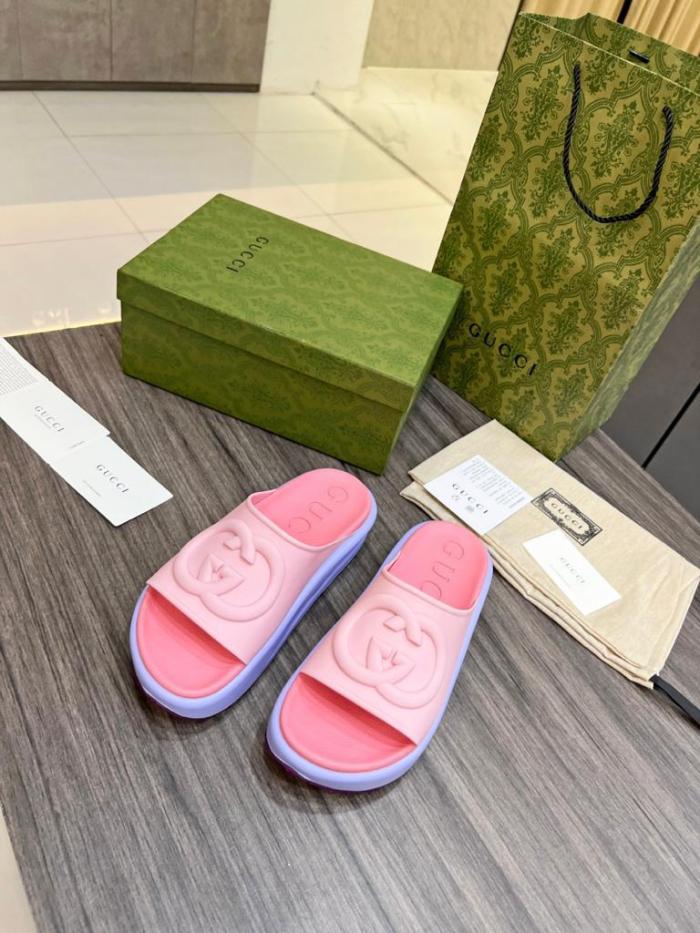 GUCCI Slide Sandals Candy Pink Women's