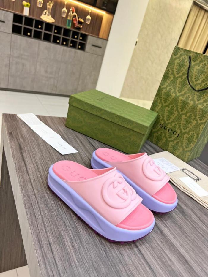 GUCCI Slide Sandals Candy Pink Women's