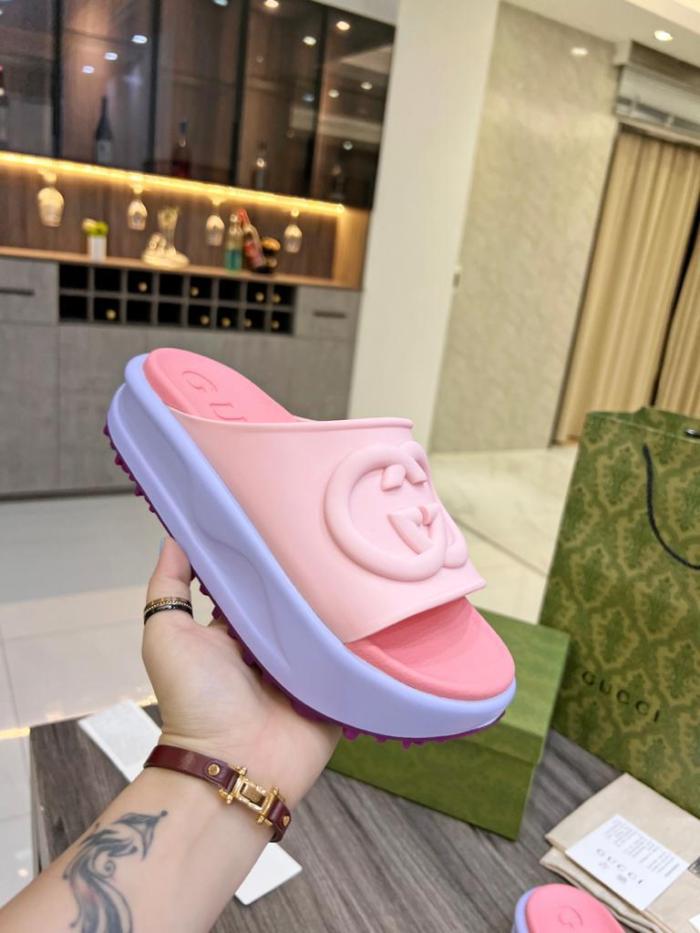 GUCCI Slide Sandals Candy Pink Women's