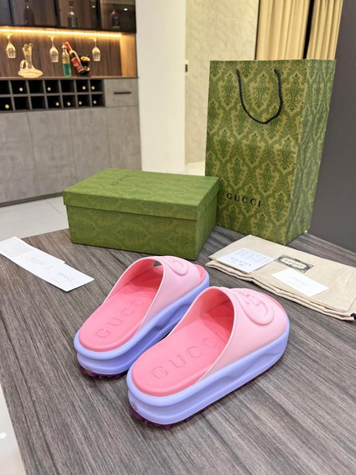 GUCCI Slide Sandals Candy Pink Women's