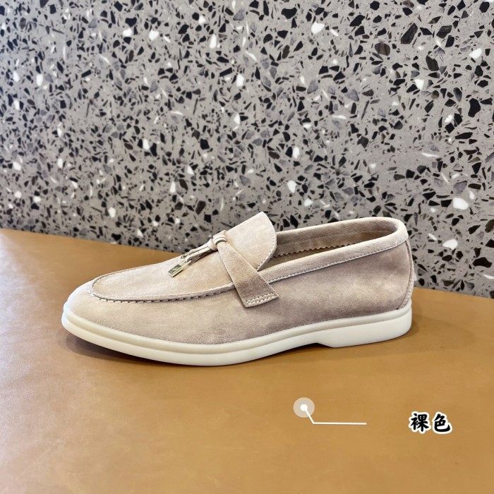 Loro Piana Casual Single Shoes Women's Gray