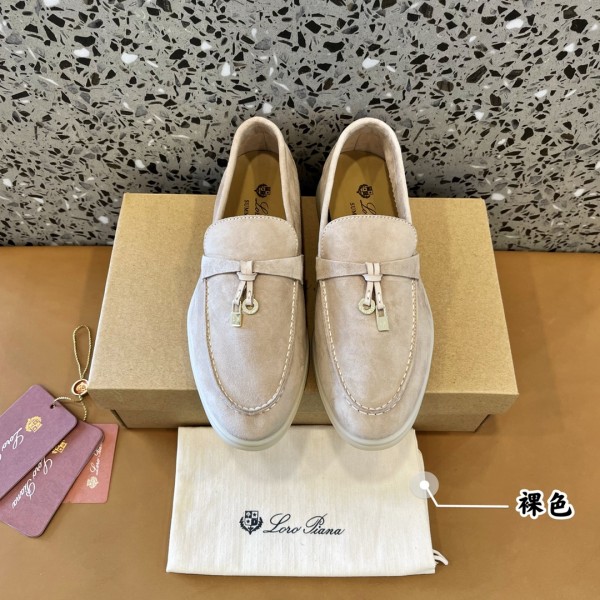 Loro Piana Casual Single Shoes Women's Gray