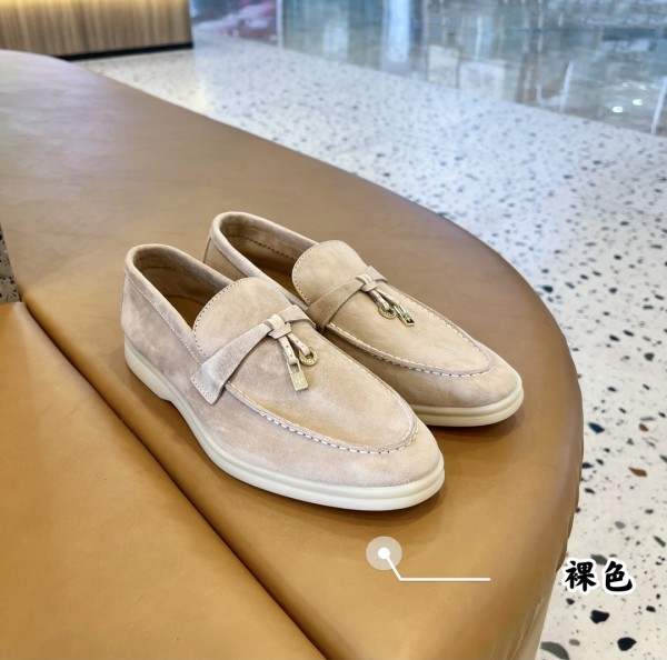 Loro Piana Casual Single Shoes Women's Gray