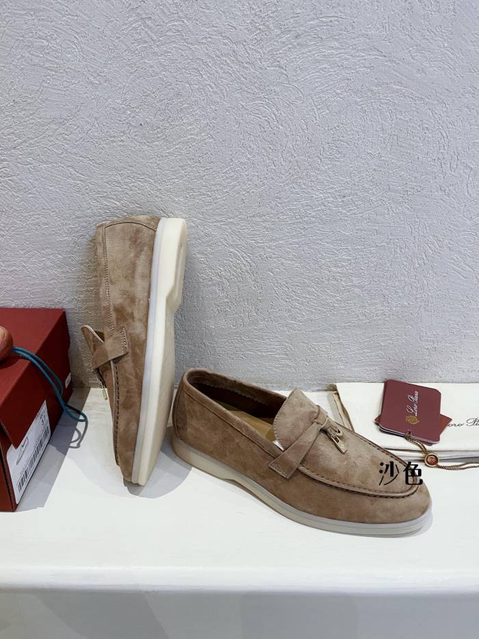 Loro Piana Summer Charms Walk Loafers Women's Light Brown