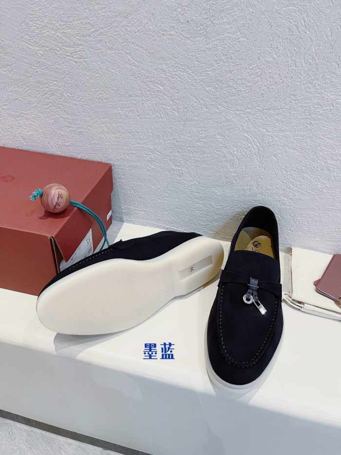 Loro Piana Casual Single Shoes Women's Dark Blue