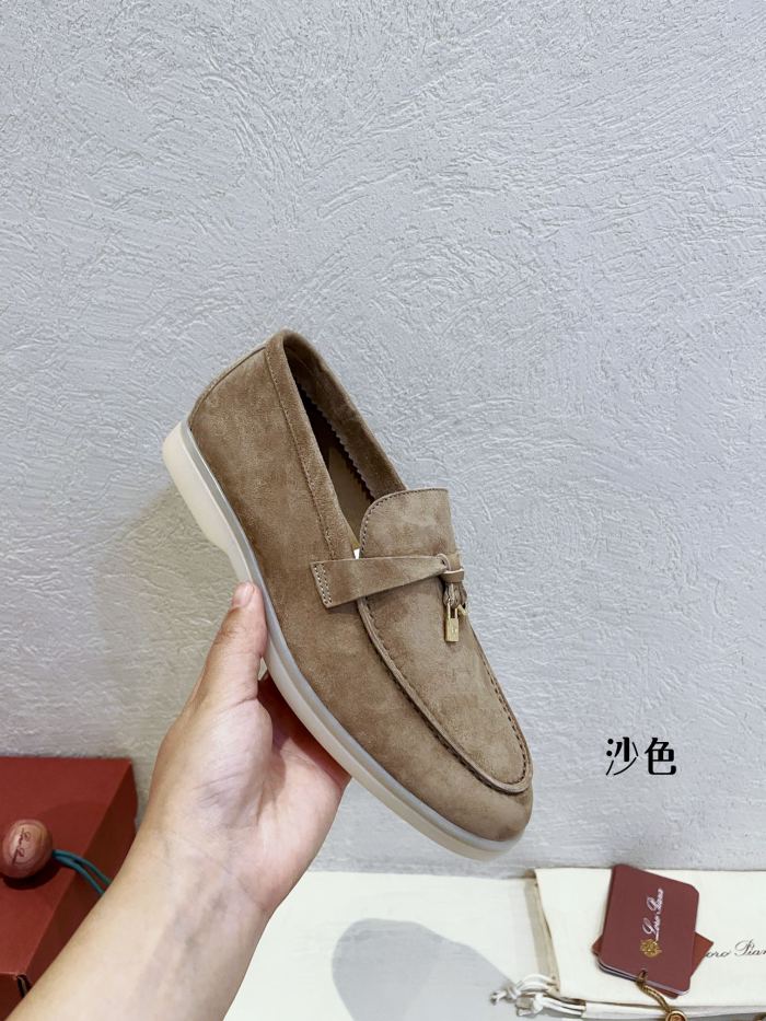 Loro Piana Summer Charms Walk Loafers Women's Light Brown