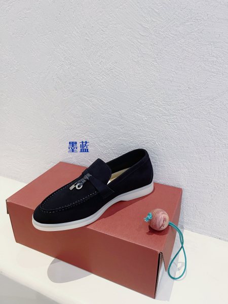 Loro Piana Casual Single Shoes Women's Dark Blue