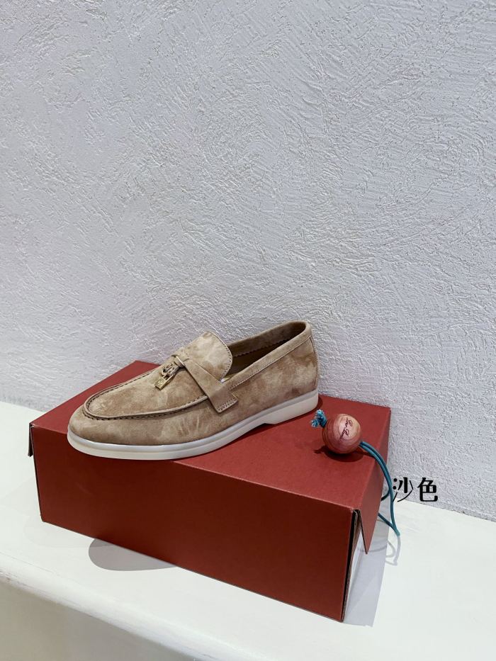 Loro Piana Summer Charms Walk Loafers Women's Light Brown