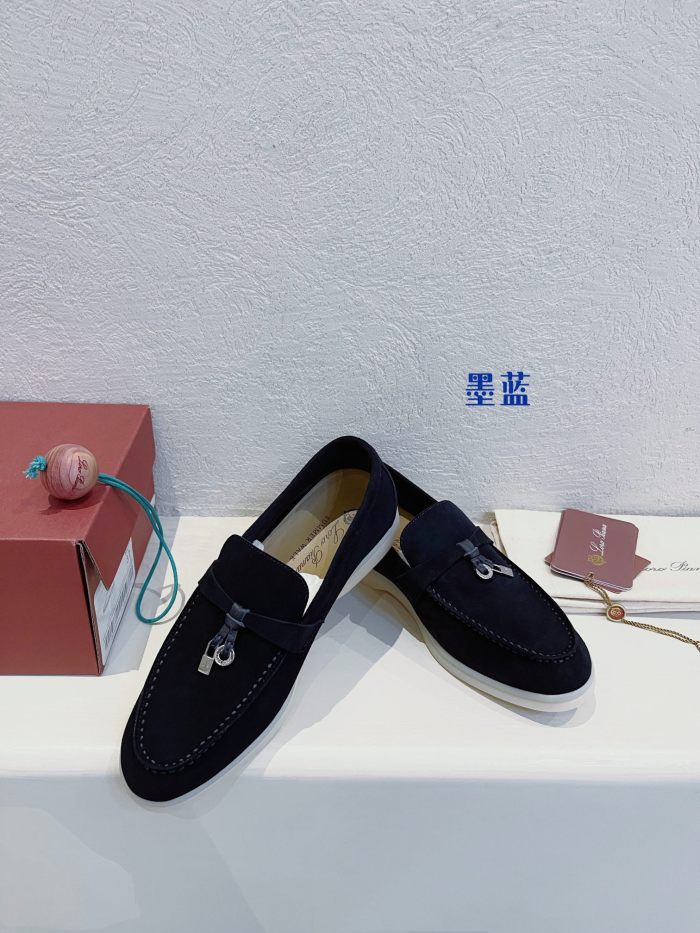 Loro Piana Casual Single Shoes Women's Dark Blue