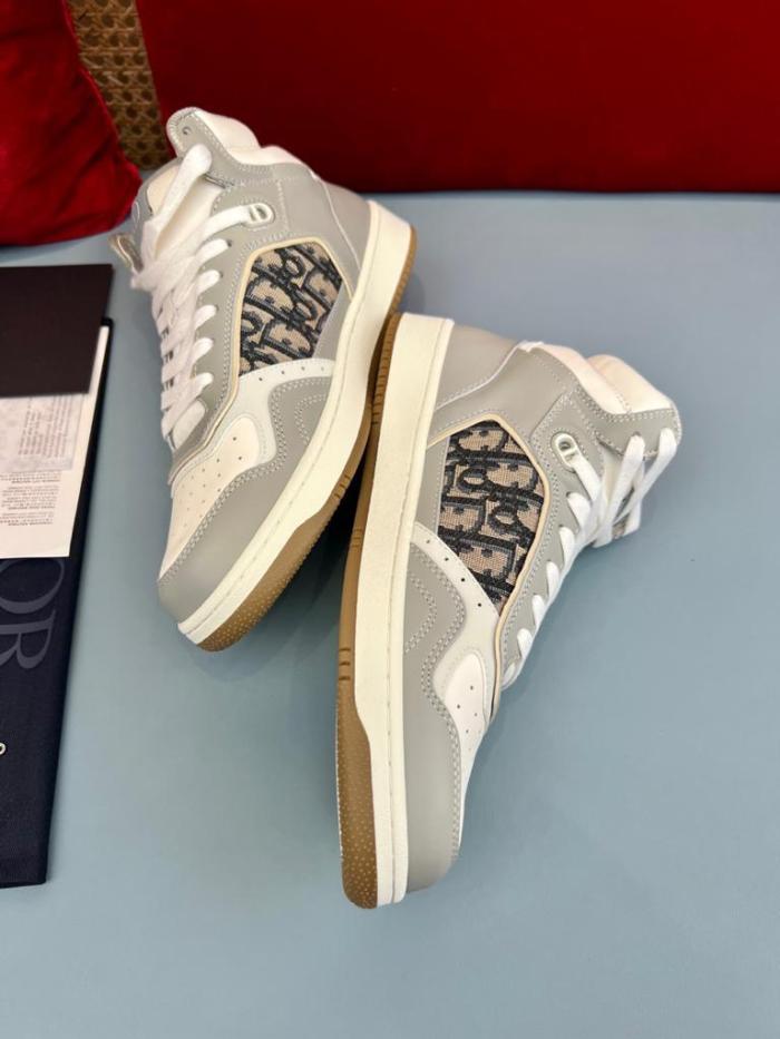 Dior B27 High Grey White Beige Black Dior Oblique Jacquard