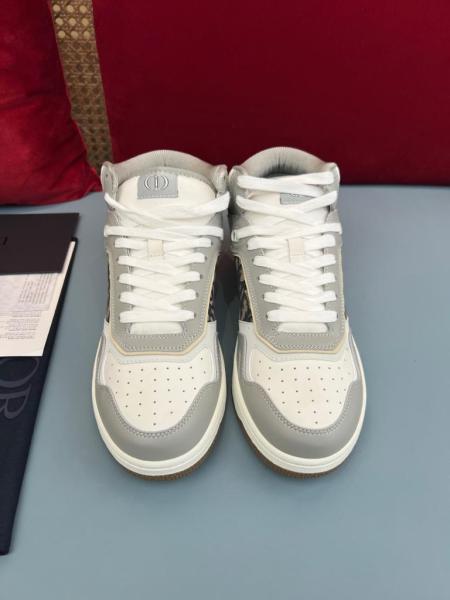 Dior B27 High Grey White Beige Black Dior Oblique Jacquard
