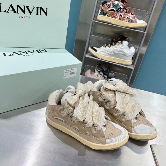 Lanvin Curb Sneaker White Beige