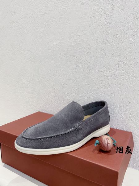 Loro Piana Summer Walk Casual Shoes Men's Gull Gray
