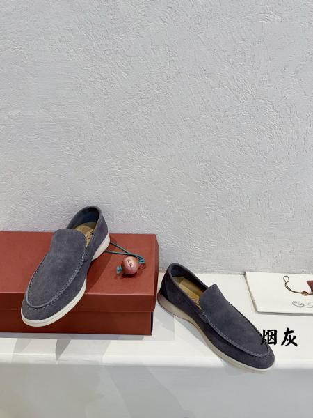 Loro Piana Summer Walk Casual Shoes Men's Gull Gray