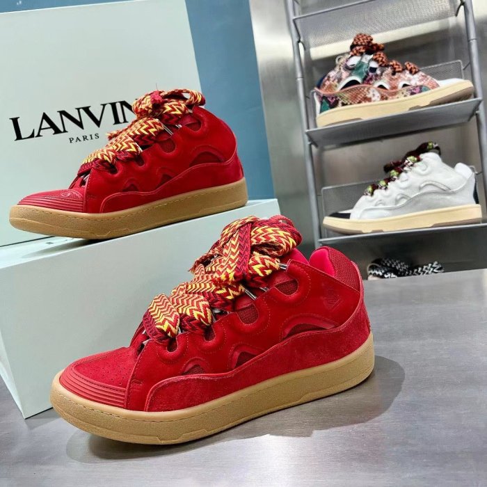 Lanvin Leather Curb Poppy Red