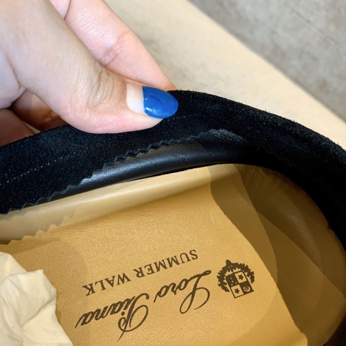 Loro Piana Suede Comfortable Lightweight Sneakers Black FAE81248000