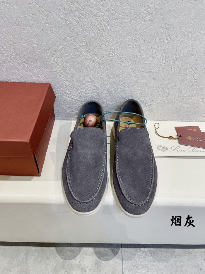 Loro Piana Summer Walk Casual Shoes Men's Gull Gray