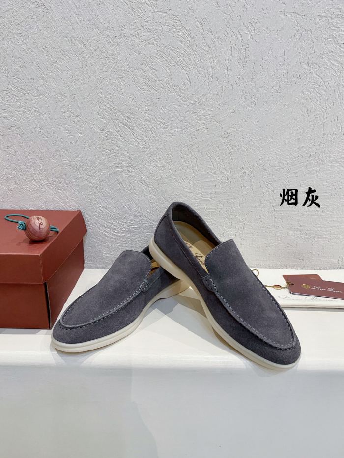 Loro Piana Summer Walk Casual Shoes Men's Gull Gray