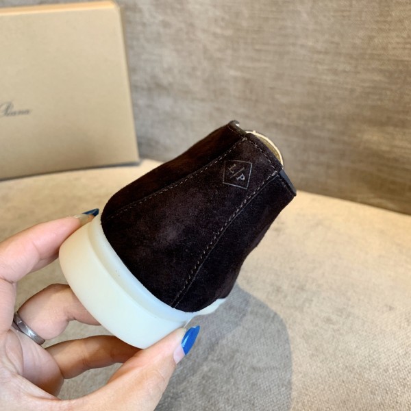 Loro Piana Open Walk Men's Casual Shoes Men Mid-Top Dark Purple