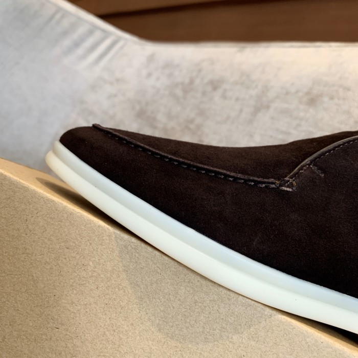 Loro Piana Open Walk Men's Casual Shoes Men Mid-Top Dark Purple