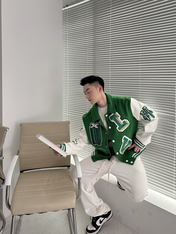 LOUIS VUITTON Varsity Leather Jacket